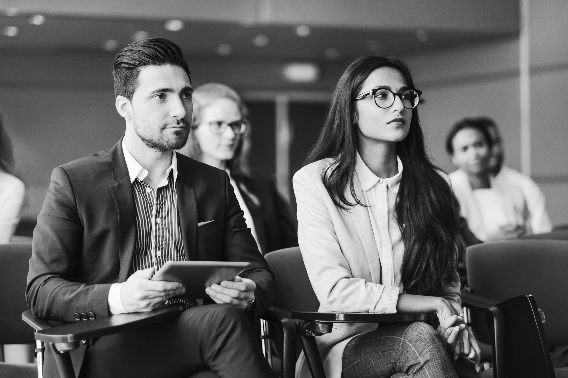 Group of business people in the seminar